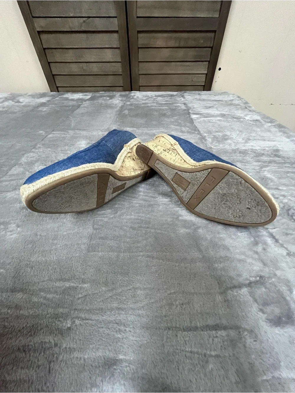 Skechers Denim Blue Espadrille Wedge Heels